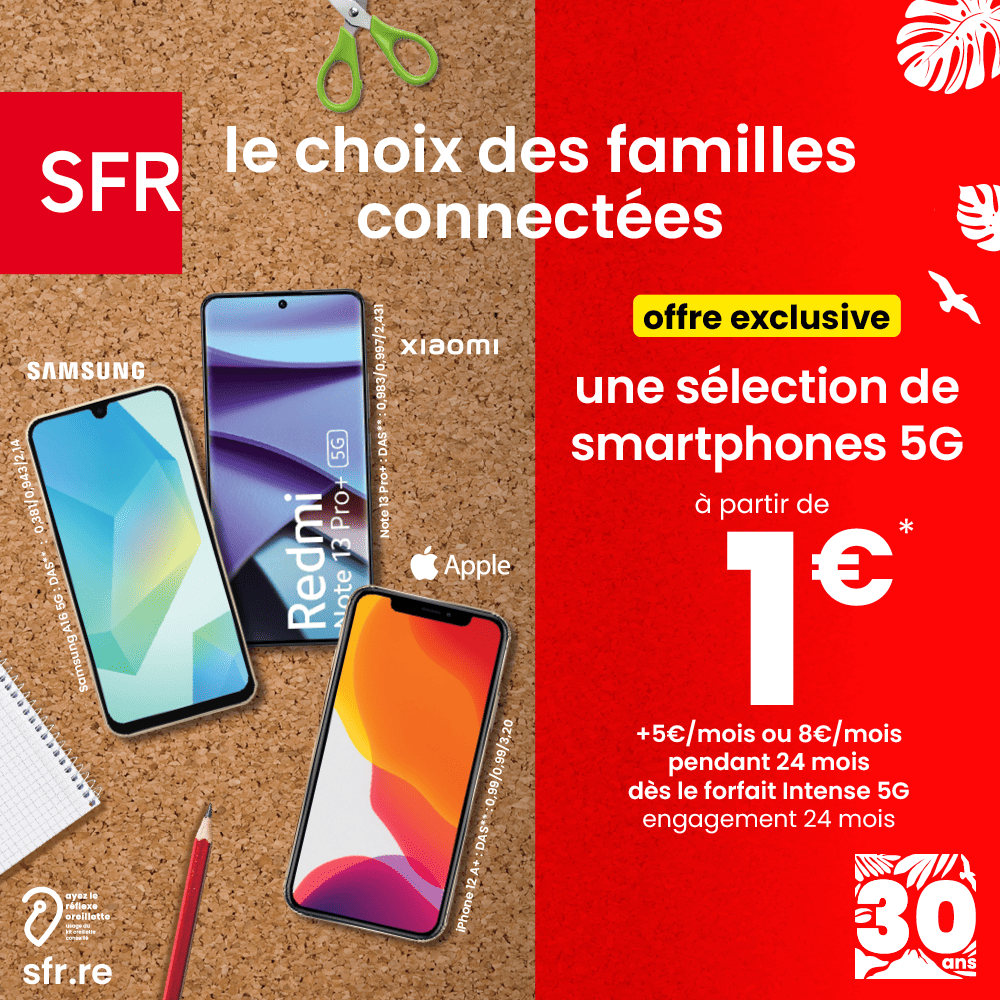 Centre Commercial Le Portail - offre enseigne - boutique Espace SFR Réunion